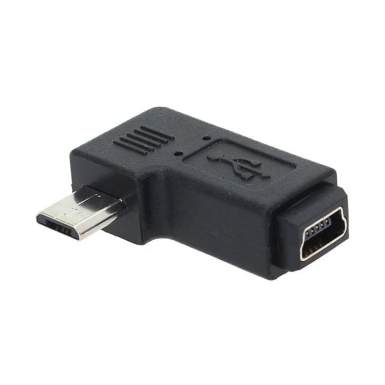 90度迷你USB母轉Micro USB公轉接器