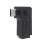 90度迷你USB母轉Micro USB公轉接器