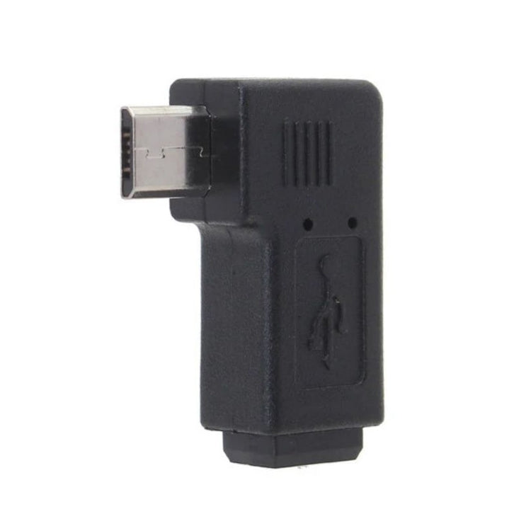 90度迷你USB母轉Micro USB公轉接器