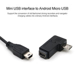 90度迷你USB母轉Micro USB公轉接器