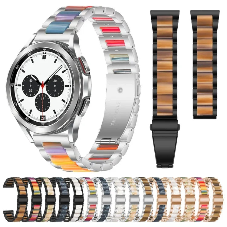 Interbead 樹脂金屬錶帶，適用於 Galaxy Watch 4 Classic 42 / 46mm
