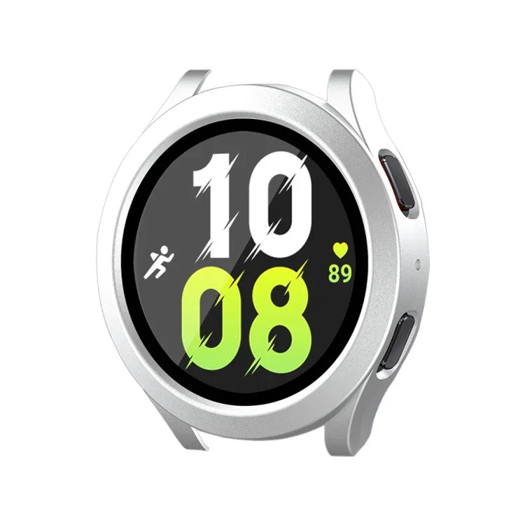 適用於 Samsung Galaxy Watch4/5 44mm ENKAY Hat-Prince 防水全覆蓋 PC 錶框 + 9H 鋼化玻璃保護殼