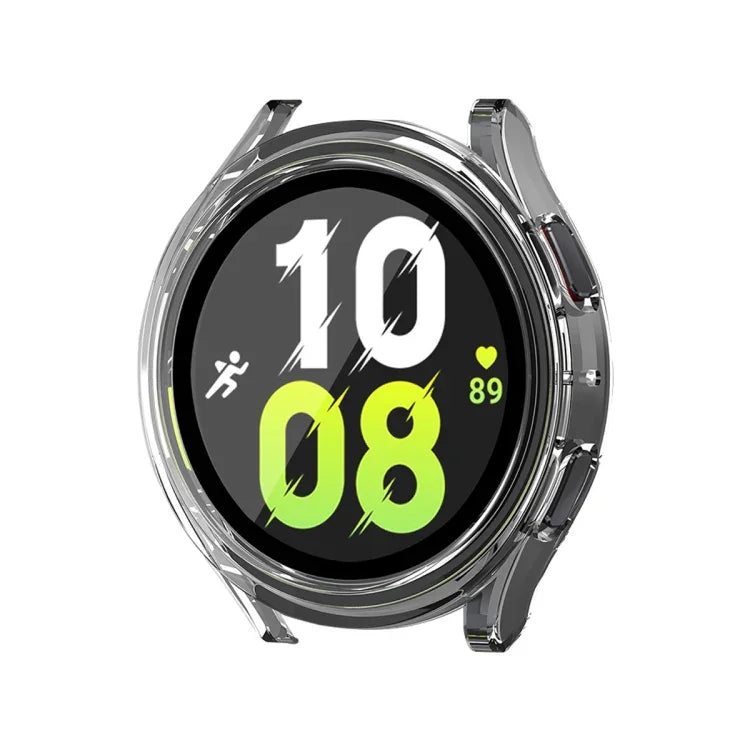 適用於 Samsung Galaxy Watch4/5 44mm ENKAY Hat-Prince 防水全覆蓋 PC 錶框 + 9H 鋼化玻璃保護殼