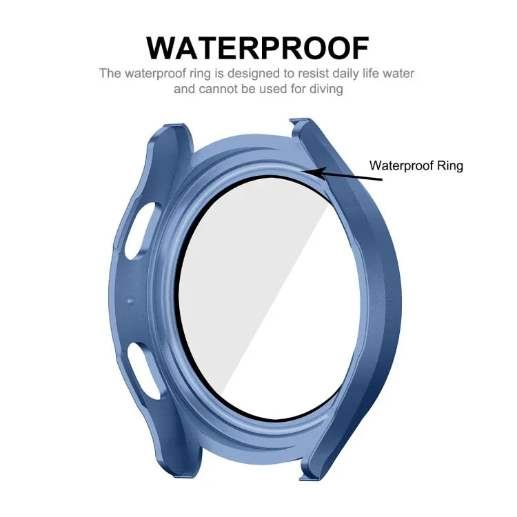 適用於 Samsung Galaxy Watch4/5 44mm ENKAY Hat-Prince 防水全覆蓋 PC 錶框 + 9H 鋼化玻璃保護殼