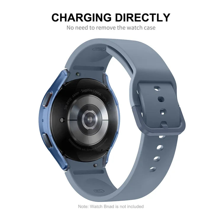 適用於 Samsung Galaxy Watch4/5 44mm ENKAY Hat-Prince 防水全覆蓋 PC 錶框 + 9H 鋼化玻璃保護殼