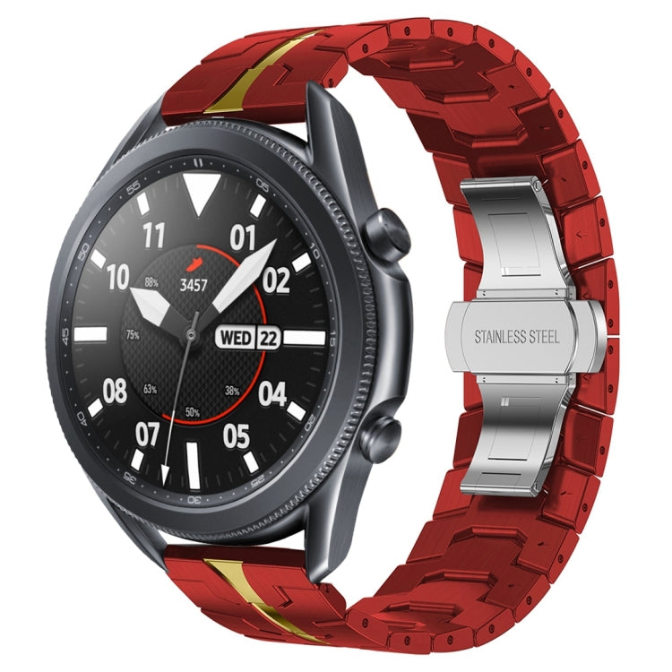 裝甲不鏽鋼金屬錶帶，適用於 Samsung Galaxy watch3 45mm，Samsung Galaxy watch 46mm，Samsung Gear S3 Classic，Samsung Gear S3 Frontier