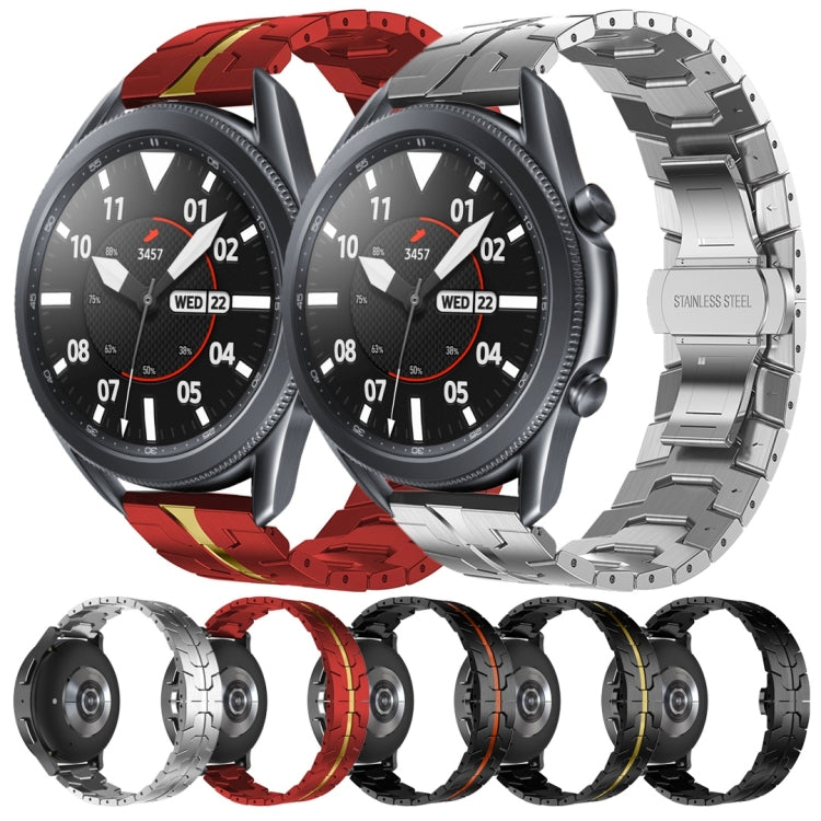 裝甲不鏽鋼金屬錶帶，適用於 Samsung Galaxy watch3 45mm，Samsung Galaxy watch 46mm，Samsung Gear S3 Classic，Samsung Gear S3 Frontier