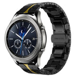 裝甲不鏽鋼金屬錶帶，適用於 Samsung Galaxy watch3 45mm，Samsung Galaxy watch 46mm，Samsung Gear S3 Classic，Samsung Gear S3 Frontier