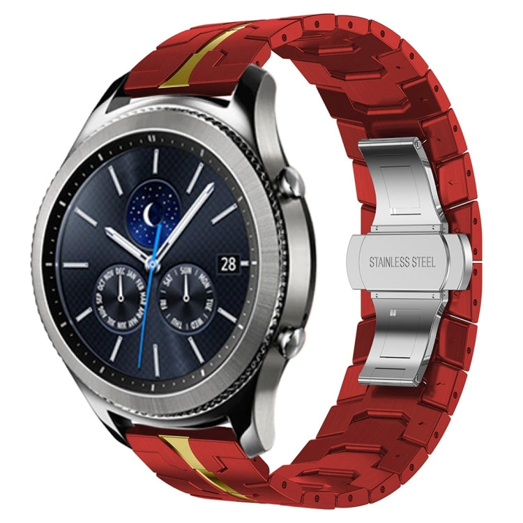 裝甲不鏽鋼金屬錶帶，適用於 Samsung Galaxy watch3 45mm，Samsung Galaxy watch 46mm，Samsung Gear S3 Classic，Samsung Gear S3 Frontier
