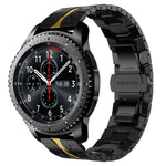 裝甲不鏽鋼金屬錶帶，適用於 Samsung Galaxy watch3 45mm，Samsung Galaxy watch 46mm，Samsung Gear S3 Classic，Samsung Gear S3 Frontier