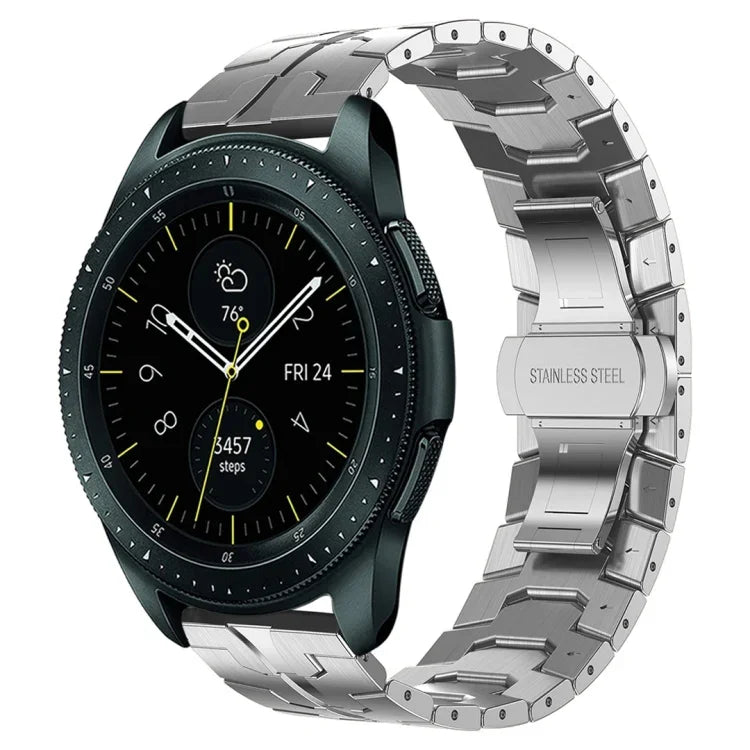 裝甲不鏽鋼金屬錶帶，適用於 Samsung Galaxy watch 42mm、Samsung Galaxy Watch3 41mm、Samsung Galaxy Gear Sport、Samsung Galaxy Watch Active、Samsung Galaxy Watch5 / Watch5 Pro、Samsung Galaxy Watch4 / Watch4 Classic