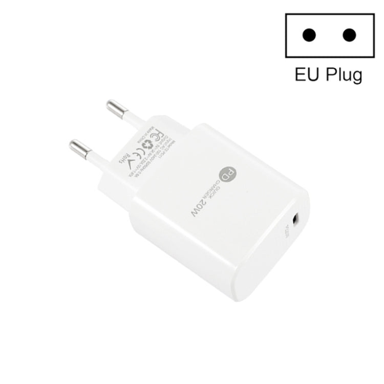 PD11 Mini 單埠 PD3.0 USB-C / Type-C 20W 快速充電器，適用 iPhone / iPad 系列，歐規插頭，歐規插頭