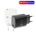 PD11 Mini 單埠 PD3.0 USB-C / Type-C 20W 快速充電器，適用 iPhone / iPad 系列，歐規插頭，歐規插頭