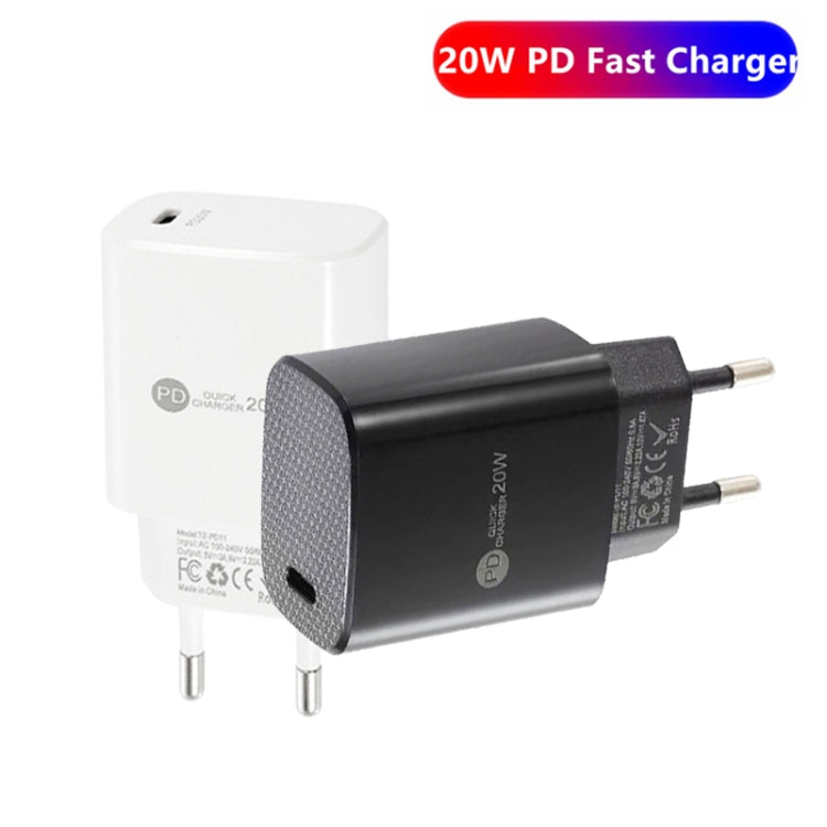 PD11 Mini 單埠 PD3.0 USB-C / Type-C 20W 快速充電器，適用 iPhone / iPad 系列，歐規插頭，歐規插頭