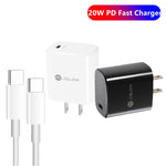 PD11 單口 PD3.0 USB-C / Type-C 20W 快速充電器，附 1 米 Type-C 對 Type-C 數據線，美規插頭，美規插頭 + Type-C 對 Type-C 數據線