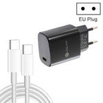 PD11 單口 PD3.0 USB-C / Type-C 20W 快速充電器，附 1 米 Type-C 對 Type-C 數據線，歐規插頭，歐規插頭 + Type-C 對 Type-C 數據線