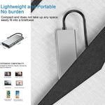 USB C 集線器，11合1 USB C 轉接器，具備4K HDMI、VGA、Type C PD、USB3.0、RJ45 乙太網路、SD/TF 卡讀卡器、3.5mm AUX，兼容 MacBook Pro/Air 及其他 Type C 筆電裝置的擴充底座