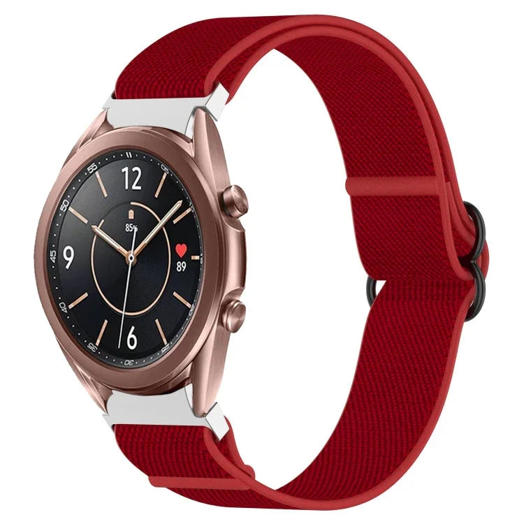 Nylon Stretch Black Buckle Watch Band, For Samsung Galaxy Watch 5 Pro 45mm, For Samsung Galaxy Watch 5 44mm, For Samsung Galaxy Watch 5 40mm, For Samsung Galaxy Watch 4 44mm, For Samsung Galaxy Watch 4 40mm, For Samsung Galaxy Watch 4 Classic 42mm     ...