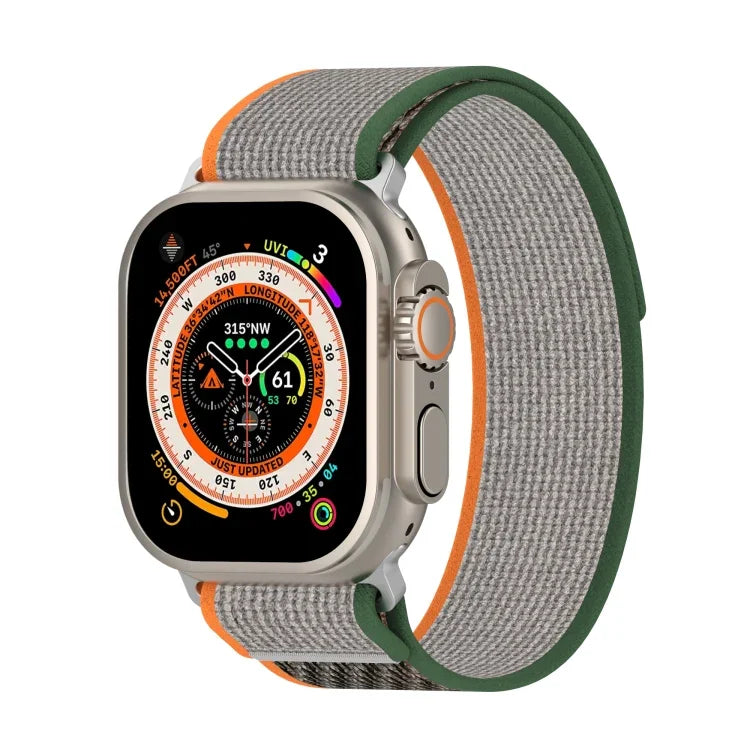 雙色尼龍魔鬼氈錶帶，適用於 Apple Watch Ultra 49mm，適用於 Apple Watch Series 8&7 45mm/SE 2&6&SE&5&4 44mm，適用於 Apple Watch Series 8&7 41mm/SE 2&6&SE&5&4 40mm