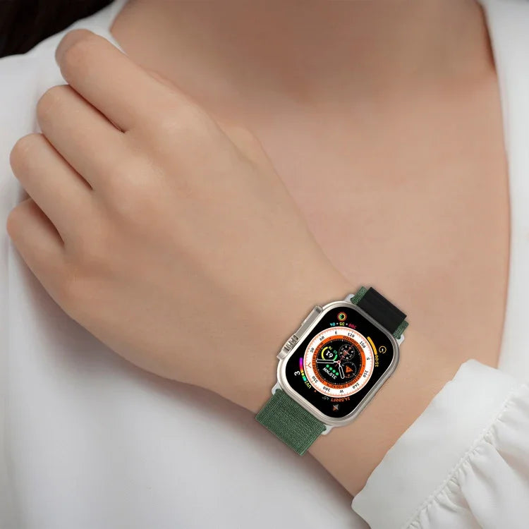 雙色尼龍錶帶，適用於 Apple Watch Ultra 49mm，適用於 Apple Watch Series 8&7 45mm/SE 2&6&SE&5&4 44mm，適用於 Apple Watch Series 8&7 41mm/SE 2&6&SE&5&4 40mm