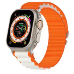 雙色尼龍錶帶，適用於 Apple Watch Ultra 49mm，適用於 Apple Watch Series 8&7 45mm/SE 2&6&SE&5&4 44mm，適用於 Apple Watch Series 8&7 41mm/SE 2&6&SE&5&4 40mm