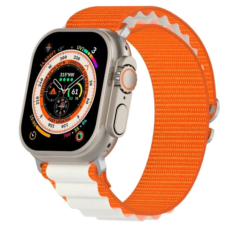 雙色尼龍錶帶，適用於 Apple Watch Ultra 49mm，適用於 Apple Watch Series 8&7 45mm/SE 2&6&SE&5&4 44mm，適用於 Apple Watch Series 8&7 41mm/SE 2&6&SE&5&4 40mm