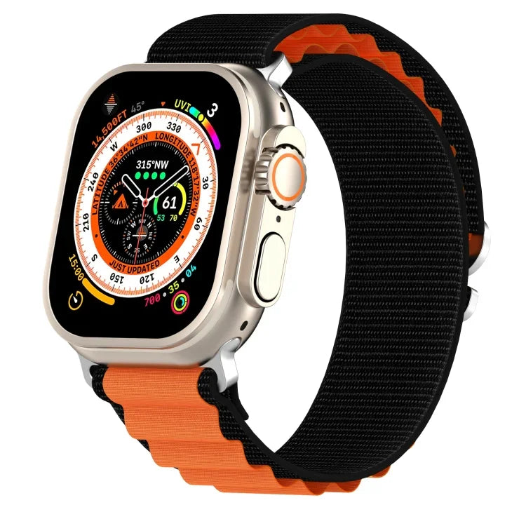 雙色尼龍錶帶，適用於 Apple Watch Ultra 49mm，適用於 Apple Watch Series 8&7 45mm/SE 2&6&SE&5&4 44mm，適用於 Apple Watch Series 8&7 41mm/SE 2&6&SE&5&4 40mm