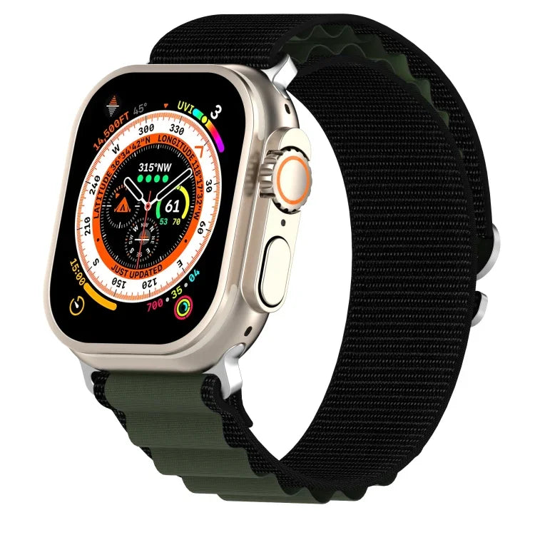 雙色尼龍錶帶，適用於 Apple Watch Ultra 49mm，適用於 Apple Watch Series 8&7 45mm/SE 2&6&SE&5&4 44mm，適用於 Apple Watch Series 8&7 41mm/SE 2&6&SE&5&4 40mm
