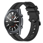 22mm Concave Striped Slicone Watch Band, For Samsung Galaxy Watch3 45mm, For Samsung Galaxy Watch 46mm, For Samsung Gear S3 Classic, For Samsung Gear S3 Frontier