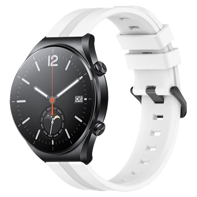 22mm Concave Striped Slicone Watch Band, For Xiaomi Watch S2 42mm, For Xiaomi Watch S2 46mm, For Xiaomi MI Watch S1, For Xiaomi MI Watch S1 Pro