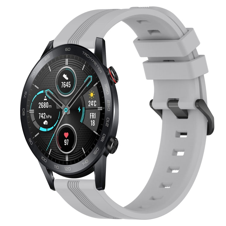 22mm Concave Striped Slicone Watch Band, For Honor Magic Watch 2 46mm, For Honor Watch Dream, For Huawei Watch GT3 SE
