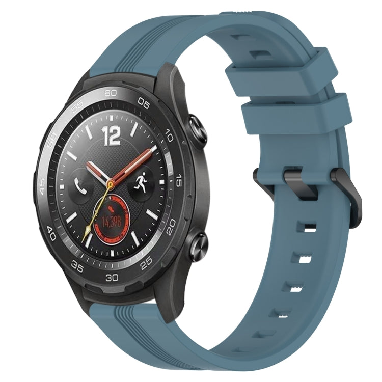 20mm Concave Striped Slicone Watch Band, For Huawei Watch GT3 Pro 43mm, For Huawei Watch GT3 42mm, For Huawei Watch GT2 42mm, For Huawei Watch 2