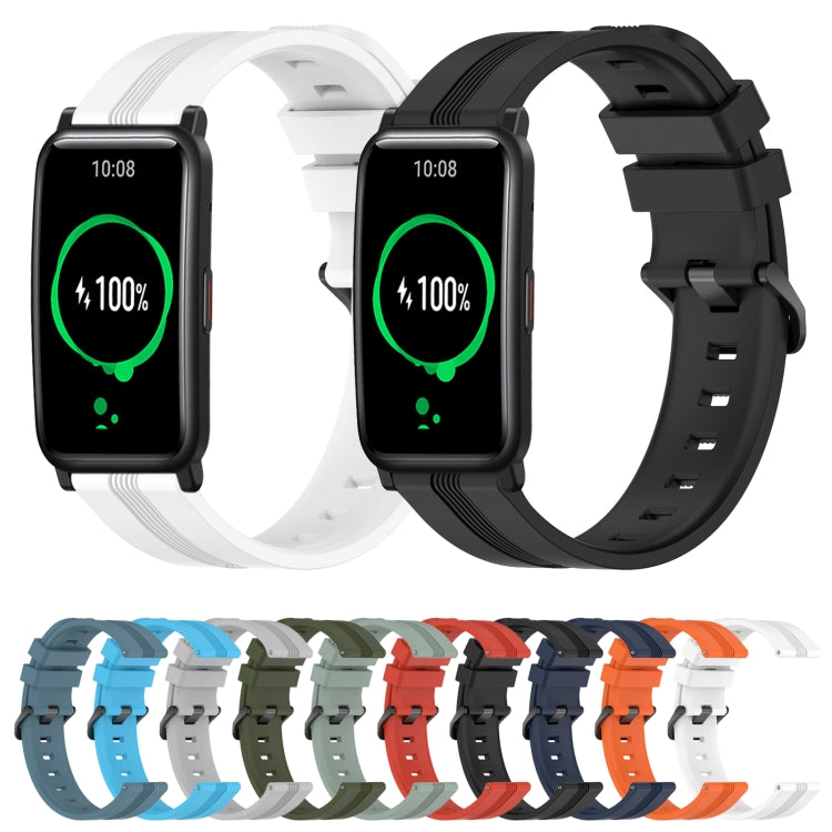 20mm Concave Striped Slicone Watch Band, For Honor Watch ES, For Honor MagicWatch2 42mm