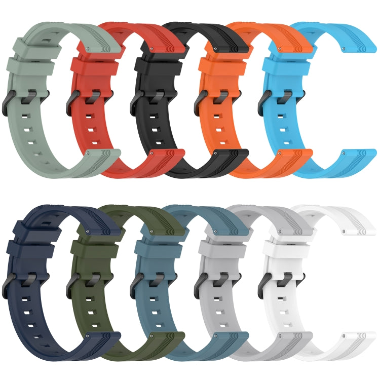 20mm Concave Striped Slicone Watch Band, For Honor Watch ES, For Honor MagicWatch2 42mm