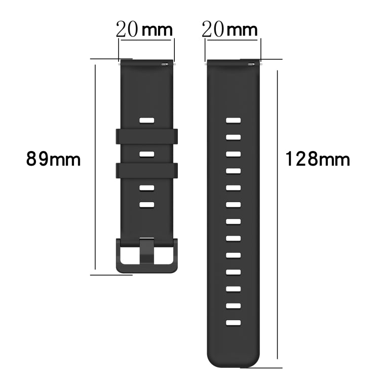 20mm Concave Striped Slicone Watch Band, For Honor Watch ES, For Honor MagicWatch2 42mm