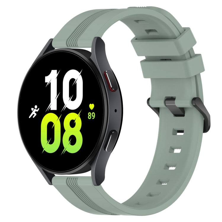 20mm Concave Striped Slicone Watch Band, For Samsung Galaxy Watch5 44mm, For Samsung Galaxy Watch 6 Classic 47mm, For Samsung Galaxy Watch5 40mm, For Samsung Galaxy Watch5 Pro 45mm