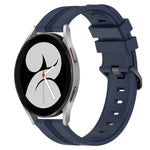 20mm Concave Striped Slicone Watch Band, For Samsung Galaxy Watch4 44mm, For Samsung Galaxy Watch4 40mm, For Samsung  Galaxy Watch 4 Classic 42mm, For Samsung  Galaxy Watch 4 Classic 46mm