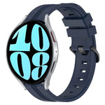 20mm 凹槽條紋矽膠錶帶，適用於 Samsung Galaxy Watch 6 40mm，Samsung Galaxy Watch 6 Classic 43mm