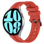 20mm 凹槽條紋矽膠錶帶，適用於 Samsung Galaxy Watch 6 40mm，Samsung Galaxy Watch 6 Classic 43mm