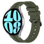 20mm 凹槽條紋矽膠錶帶，適用於 Samsung Galaxy Watch 6 40mm，Samsung Galaxy Watch 6 Classic 43mm