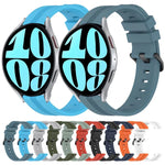 20mm 凹槽條紋矽膠錶帶，適用於 Samsung Galaxy Watch 6 40mm，Samsung Galaxy Watch 6 Classic 43mm