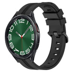 20mm 凹槽條紋矽膠錶帶，適用於 Samsung Galaxy Watch 6 40mm，Samsung Galaxy Watch 6 Classic 43mm