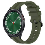 20mm 凹槽條紋矽膠錶帶，適用於 Samsung Galaxy Watch 6 40mm，Samsung Galaxy Watch 6 Classic 43mm