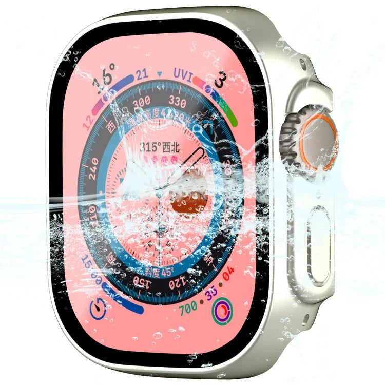 適用於 Apple Watch Ultra 3 / 2 / 1 49mm ENKAY Hat-Prince 防水全覆蓋 PC 框架 + 9H 鋼化玻璃保護殼