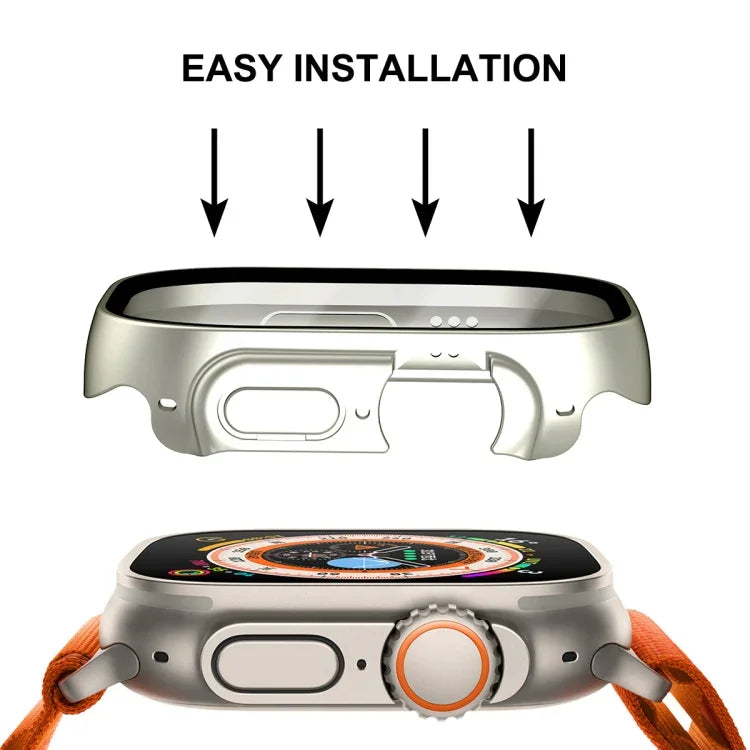 適用於 Apple Watch Ultra 3 / 2 / 1 49mm ENKAY Hat-Prince 防水全覆蓋 PC 框架 + 9H 鋼化玻璃保護殼