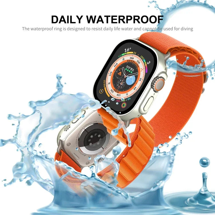 適用於 Apple Watch Ultra 3 / 2 / 1 49mm ENKAY Hat-Prince 防水全覆蓋 PC 框架 + 9H 鋼化玻璃保護殼