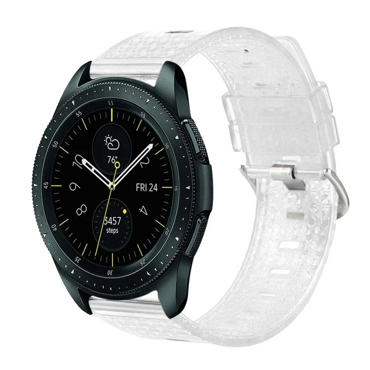 20mm 透明閃亮鑽石 TPU 錶帶，適用於 Samsung Galaxy Watch 3 41mm、Samsung Galaxy Watch 42mm、Samsung Galaxy Watch5 40mm / 44mm、Samsung Galaxy Watch5 Pro、Samsung Galaxy Watch4 / Watch4 Classic、Samsung Galaxy Watch3 4...