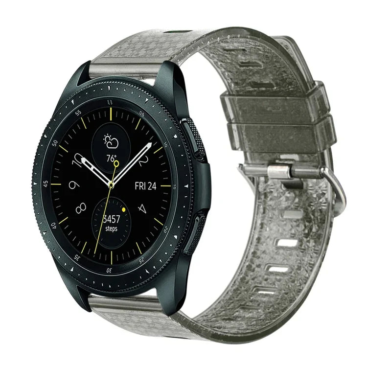 20mm 透明閃亮鑽石 TPU 錶帶，適用於 Samsung Galaxy Watch 3 41mm、Samsung Galaxy Watch 42mm、Samsung Galaxy Watch5 40mm / 44mm、Samsung Galaxy Watch5 Pro、Samsung Galaxy Watch4 / Watch4 Classic、Samsung Galaxy Watch3 4...
