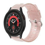 20mm 透明閃亮鑽石 TPU 錶帶，適用於 Samsung Galaxy Watch 3 41mm、Samsung Galaxy Watch 42mm、Samsung Galaxy Watch5 40mm / 44mm、Samsung Galaxy Watch5 Pro、Samsung Galaxy Watch4 / Watch4 Classic、Samsung Galaxy Watch3 4...