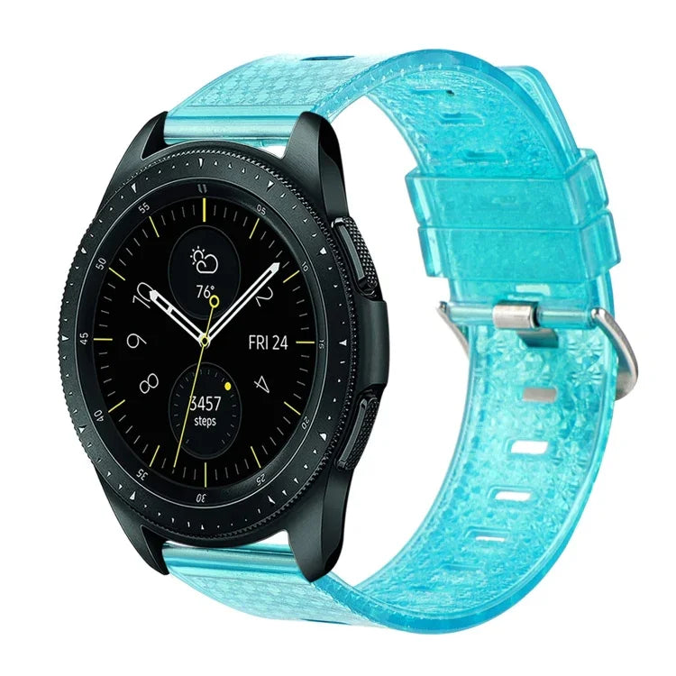 20mm 透明閃亮鑽石 TPU 錶帶，適用於 Samsung Galaxy Watch 3 41mm、Samsung Galaxy Watch 42mm、Samsung Galaxy Watch5 40mm / 44mm、Samsung Galaxy Watch5 Pro、Samsung Galaxy Watch4 / Watch4 Classic、Samsung Galaxy Watch3 4...